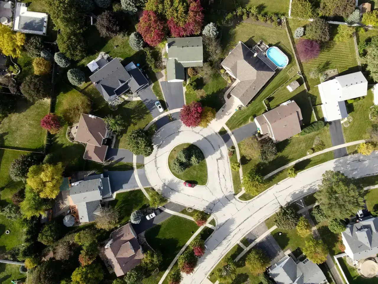 Aerial drone video of luxury property