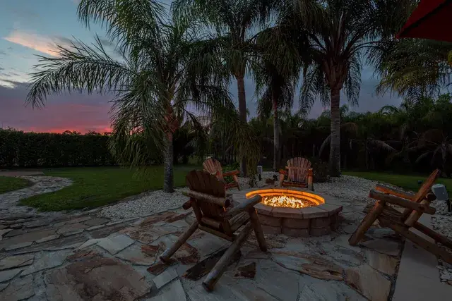 Florida home exterior at dusk