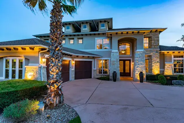 Austin property with twilight sky