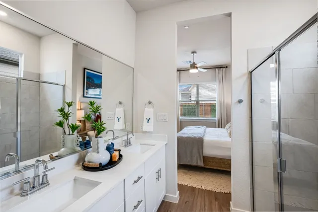 Model home bathroom interior photography